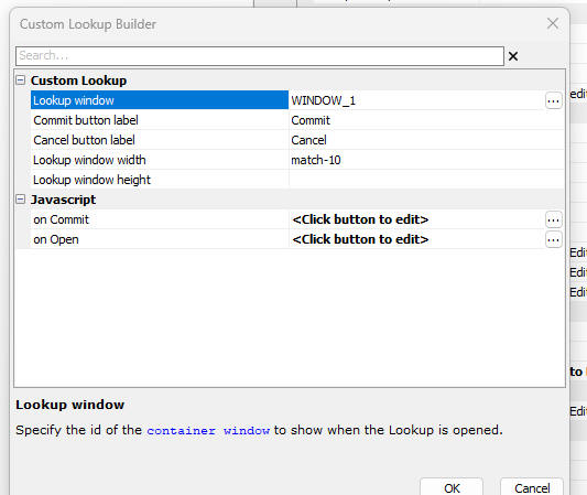 Custom Lookup Builder